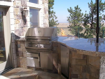 Golden Outdoor Kitchen